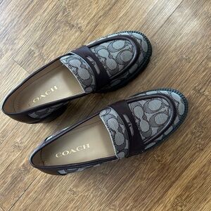 coach platform loafers